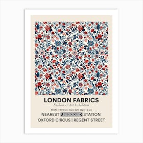 Poster Rose Mist London Fabrics Floral Pattern 2 Art Print