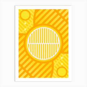 Geometric Abstract Glyph in Happy Yellow and Orange n.0079 Art Print