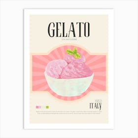 Retro Gelato Art Print