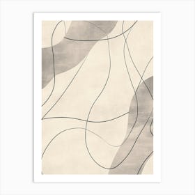 Line Drawing Of A Leaf 49 Art Print