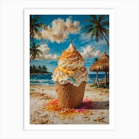 Ice Cream On The Beach 3 Art Print