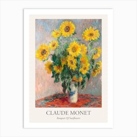 Bouquet Of Sunflowers, Claude Monet  Poster Art Print