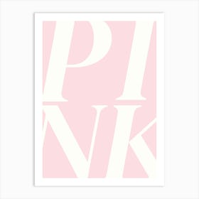 Pink Typo Art Print