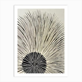 Sea Urchin Linocut Art Print