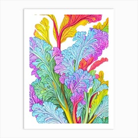 Kale Marker vegetable Art Print