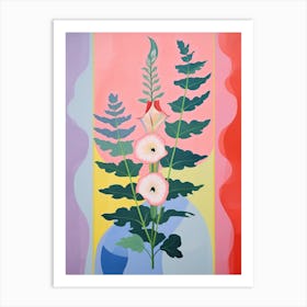 Snapdragon Flower 1 Hilma Af Klint Inspired Pastel Flower Painting Art Print