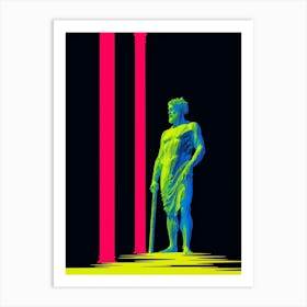 Poseidon Neon Art Print