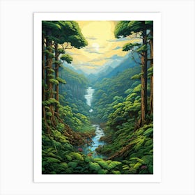 Bwindi Impenetrable Forest Pixel Art 2 Art Print