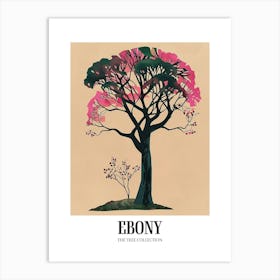 Ebony Tree Colourful Illustration 4 Poster Art Print