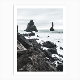 Black Rock Formations 1 Art Print