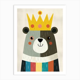 Little Sea Otter 1 Wearing A Crown Art Print