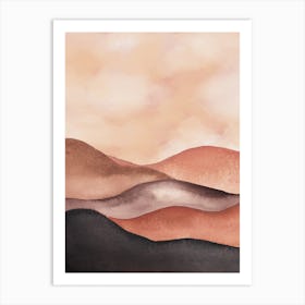 Modern Abstract Mountains 1 Art Print