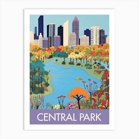 Central Park New York Travel Print Painting Cute Art Print