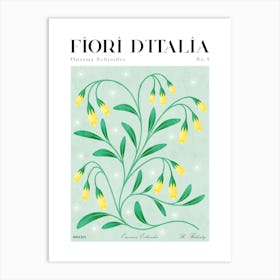 Italian Flora: Onosma Echioides / Goldendrops Art Print