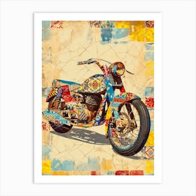 Vintage Colorful Scooter 32 Art Print