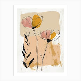 Ottawa Flower Market Boho Minimalist Style 1 Art Print