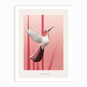 Minimalist Hummingbird 3 Bird Poster Art Print