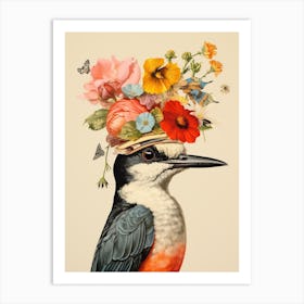 Bird With A Flower Crown Chimney Swift 1 Art Print