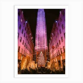 Rockefeller Center In Christmas, New York Art Print