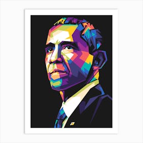 Barrack Obama Wpap Art Print