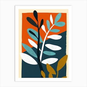 Abstract Leaf Print Art Print