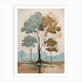 Trees In Water Art Print