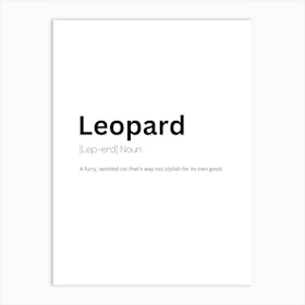 Leopard Definition Meaning 1 Art Print