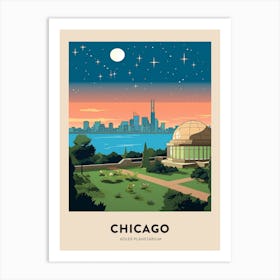 Adler Planetarium 2 Chicago Travel Poster Art Print