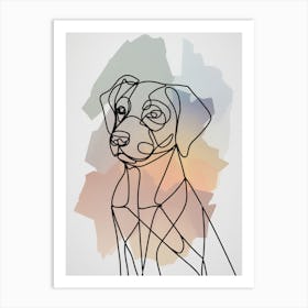 Abstract Dog Portrait Art Print