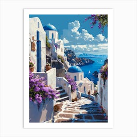 Beautiful Santorini Greece Wall Art 18 Art Print