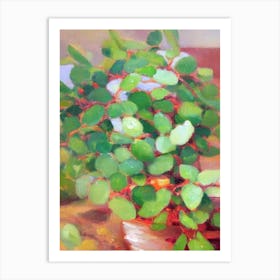 Jade Necklace Impressionist Painting Plant Art Print
