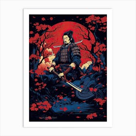 Samurai Edo Kiriko Illustration 11 Art Print