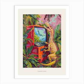 Dinosaur Retro Video Game Painting 1 Poster Art Print