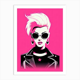 Minimalist Punk Passion in Pink Art Print