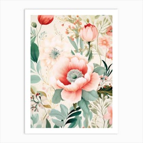 Floral Wallpaper Art Print