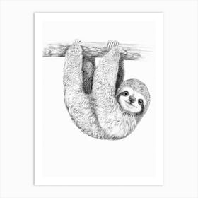 The Smilling Sloth Art Print