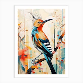 Bird Painting Collage Hoopoe 2 Art Print