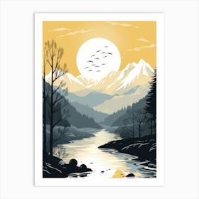 Sunset In The Mountains 21 Art Print