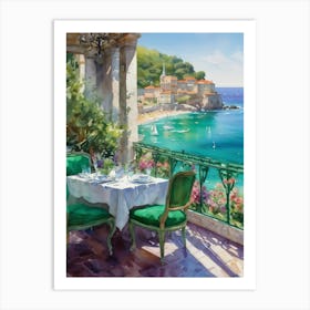 Table On The Balcony Art Print