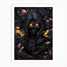 Skeleton In The Forest Art Print