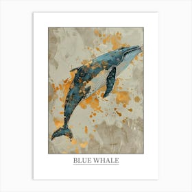 Blue Whale Precisionist Illustration 1 Poster Art Print