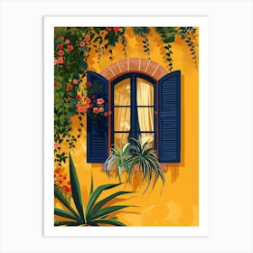 Window With Blue Shutters 1 Art Print