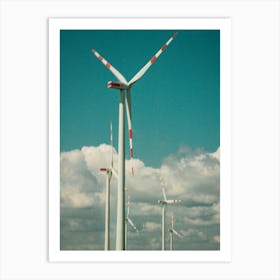 Wind Turbines in rural slovakia Art Print