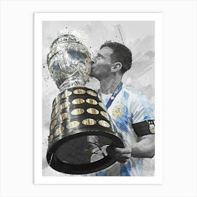 Lionel Messi Argentina 6 Art Print