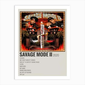 Savage Mode Ii 2020 Poster Art Print