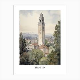 Berkeley Watercolor 2 Travel Poster Art Print