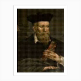 Nostradamus In Style Dots 1 Art Print