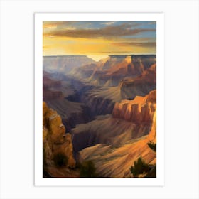 Majestic View Of The Grand Canyon At Sunrise Art Print