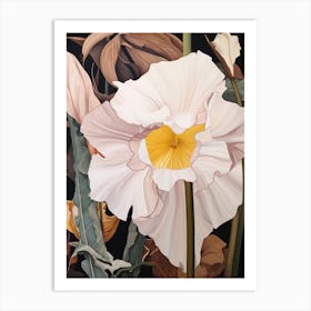 Flower Illustration Daffodil 2 Art Print