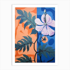 Aconitum 1 Hilma Af Klint Inspired Pastel Flower Painting Art Print